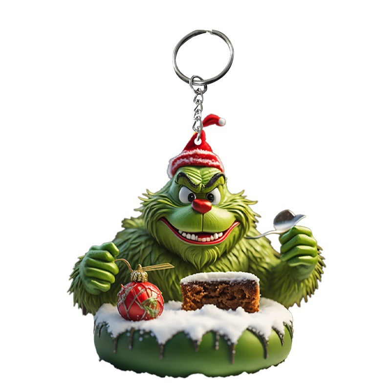 Wholesale Christmas Cake Gift Acrylic Keychain